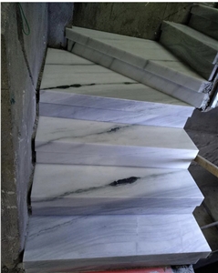 Stairs Polished Panda White Marble Steps Projects