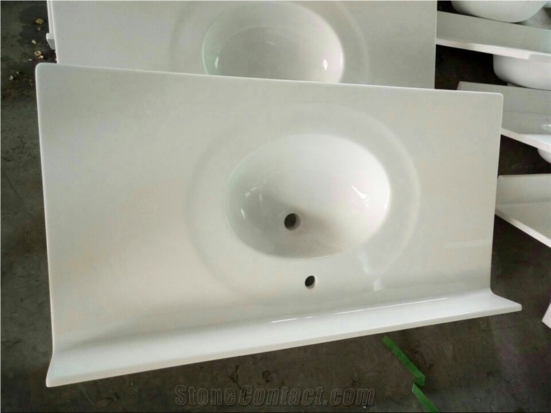 Cultured Marble Bath Vanity Tops Integral Sinks