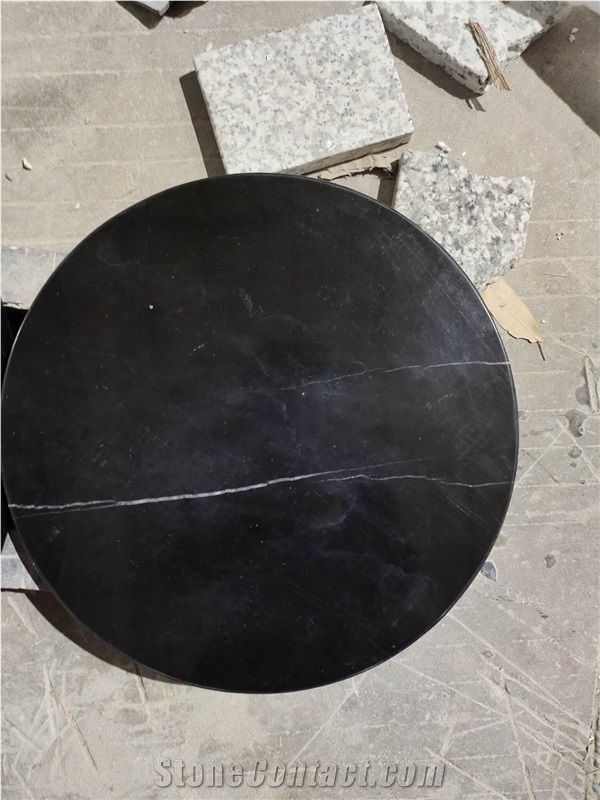 Nero Marquina Black Marble Stone Table Top