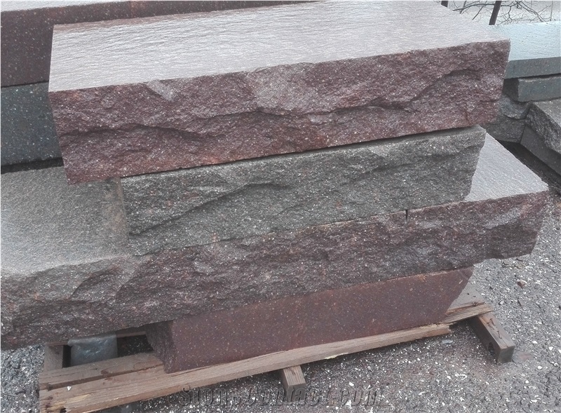 Italian Porphyry Natural Stone Stairs, Steps