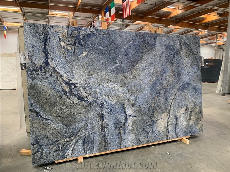 blue granite slabs