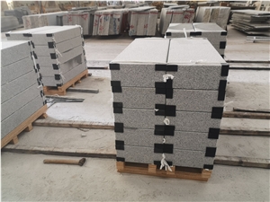 China G603 Grey Granite Flamed Kerbstone Project