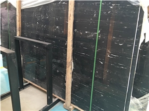 Chinese Silver Portoro Marble Slabs, Tiles