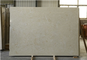 Christmas Beige Artificial Marble Stone Slabs