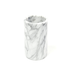 Cylinder Marble Vase Wine Cooler, Statuario