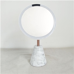 Led Makeup Mirror with Marble Stand