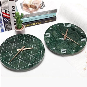 Marble Wall Clock in Indian Green