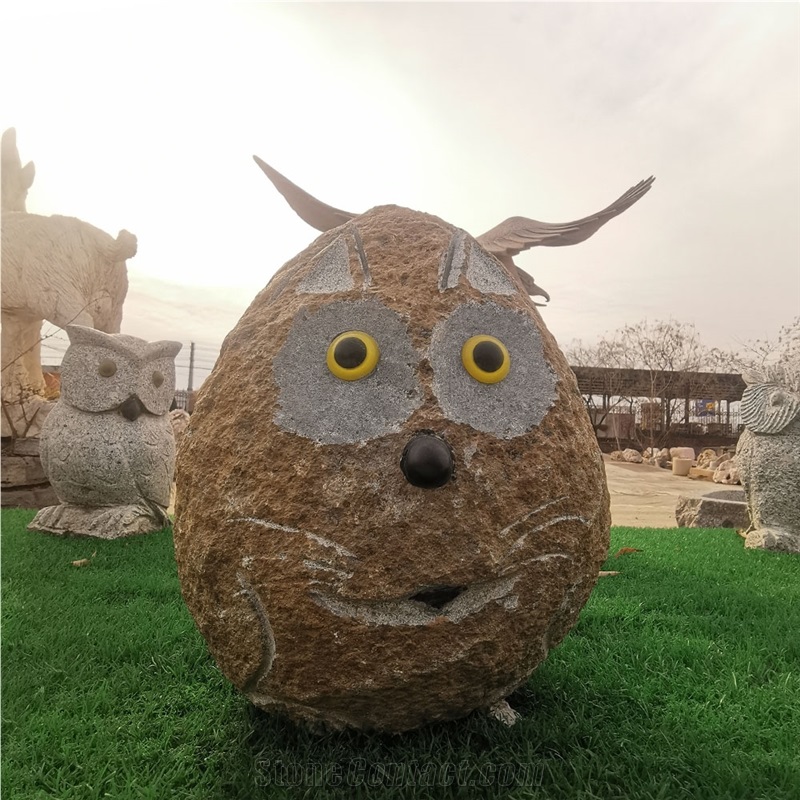 Bird Sculpture Garden Decor Owl Statue