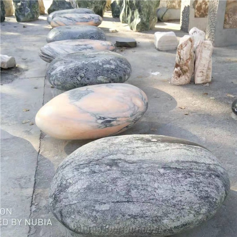 Cobble and Pebble Garden Sitting Rocks Stone