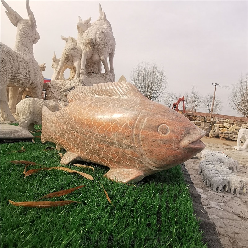 Garden Sculpture Statues Home Decor Fish Statue