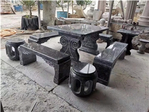 Stone Landscape Long Bench Garden Table Furniture