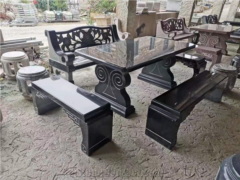 Stone Landscape Long Bench Garden Table Furniture