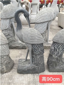 Street Animal Crane Stone Carving Statues