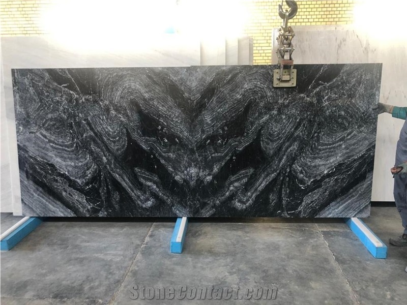 Dark Algd Marble Tile Slab, Iran Black Marble
