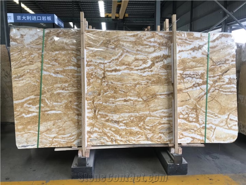 Amber Gold Marble for Wall Tiles