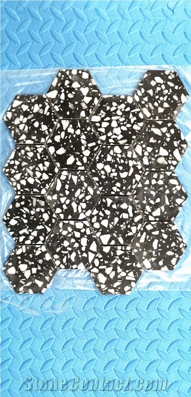 Black Terrazzo Mosaic Tile