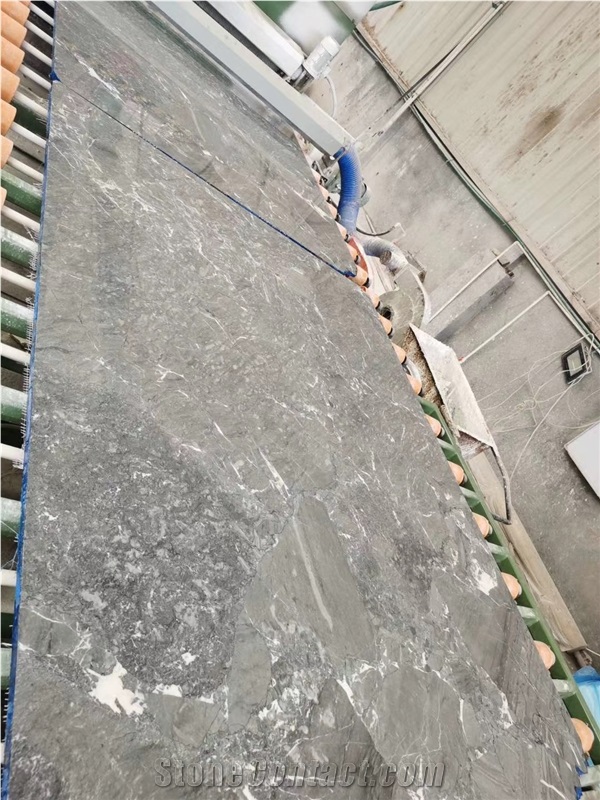 Grey Stream Marble Slab and Tiles for Project