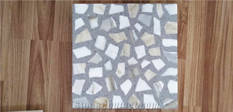 Grey Terrazzo Tile for Floor Covering