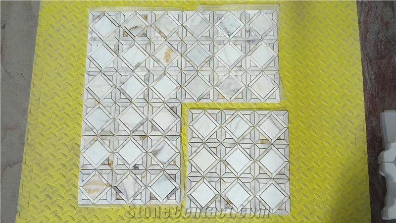 Han White Marble Stone Mosaic Tiles