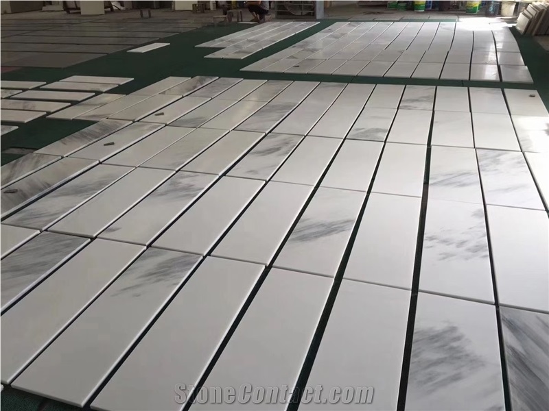 Ink White Marble Slab and Tiles for Floor/Wall