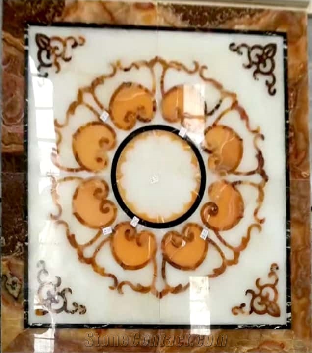Natural Marble Stone Waterjet Medallions