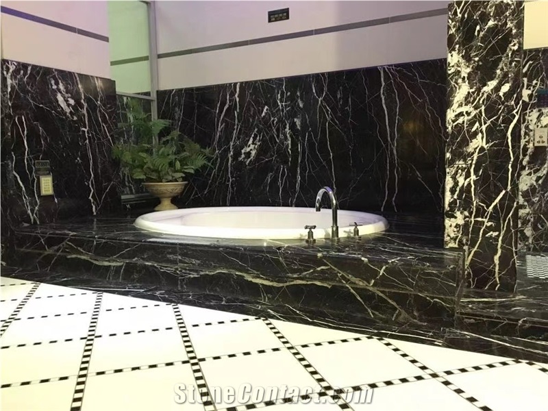 Snow Black Marble for Wall Coverings