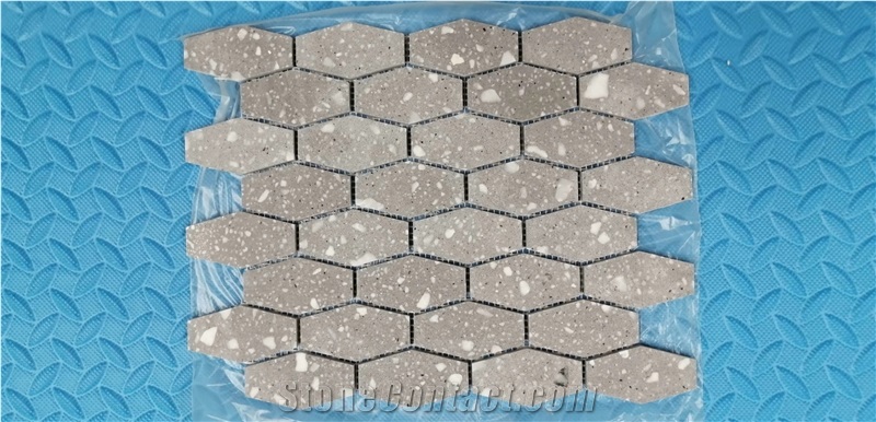 White Terrazzo Mosaic Tile