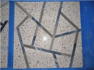 White Terrazzo Tile for Floor Covering