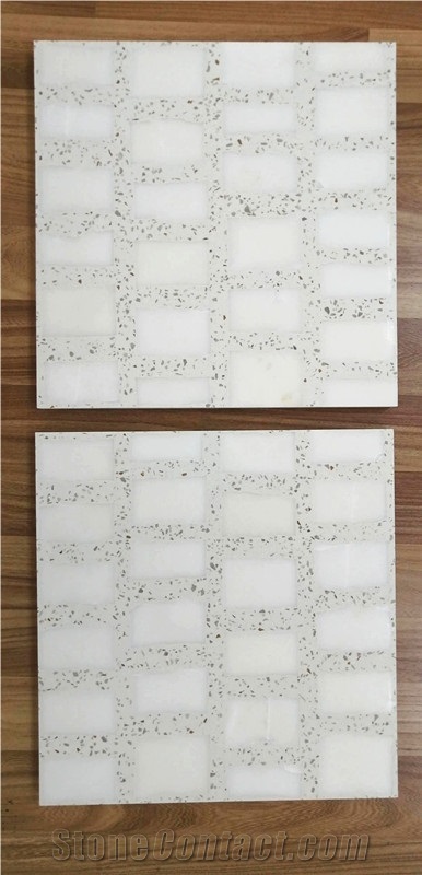 White Terrazzo Tile for Floor