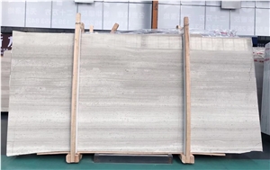 White Wood Grain Marble Slab,Tiles for Project