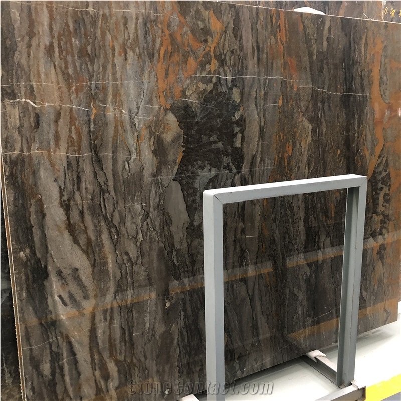 Andes Volcano Dark Brown Polished Marble