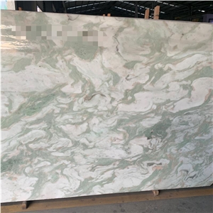Beautiful Green With White Marble Slabs For Wall