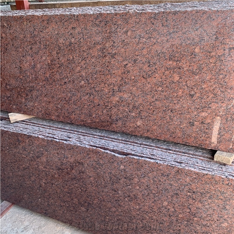 18Mm Thickness Red Pearl Granite Slab Tiles Manufacturer