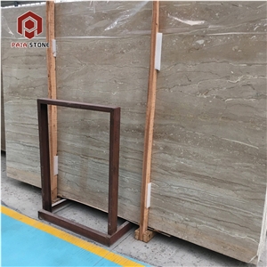 Cupertino Beige Marble Slab Book Match Marble