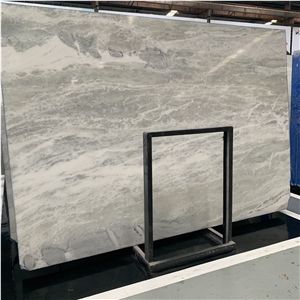 Natural Carrie White Marble and Grey Slab