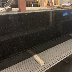 Natural Black Galaxy Granite For Wall And Kitchen Design