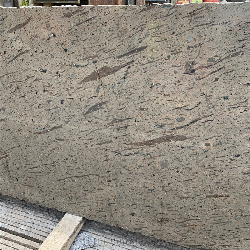 Polished Gold Peacock Granite Slab for Countertop