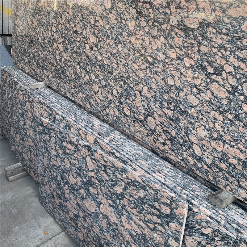 Polished Red and Black Granite Small Slabs