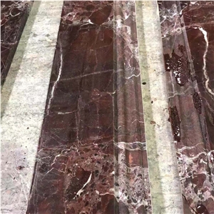 Rosso Levanto Red Marble Slab for Interior Wall