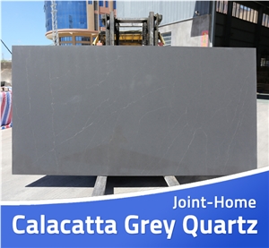 Ash Antique Gray Calacatta Smoky Quartz Stone Slab