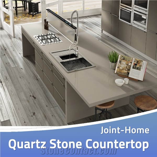 Aurea Oyster Prefab Quartz Countertops