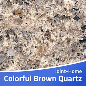 Autumn Colorful Brown Quartz Manmade Stone Slab