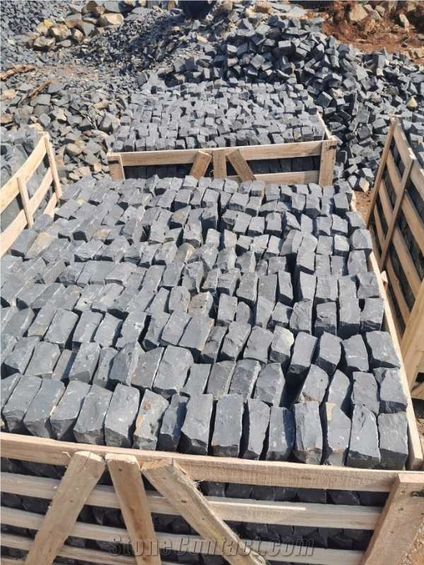 Basalt Cube Stone Outdoor Driveway Paving Sets