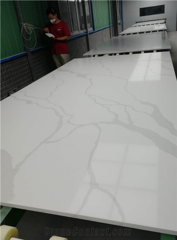 Calacatta Artificial Surface Slabs for Countertops