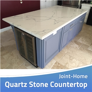 Calacatta Carrara Quartz Manmade Stone Kitchen Top