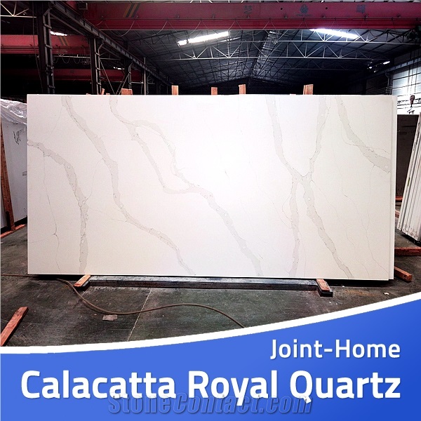 Calacatta Carrara Royal Quartz Stone Polished Slab