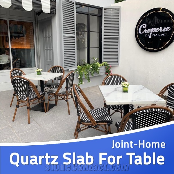 Calacatta Quartz Stone Tile Slabs for Dining Table