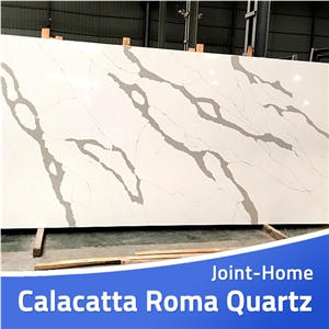 Calacatta Roma Quartz Slab Stone Tiles for Kitchen