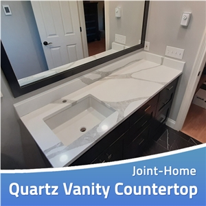 Calacatta Viola Thassos Quartz Bathroom Countertop