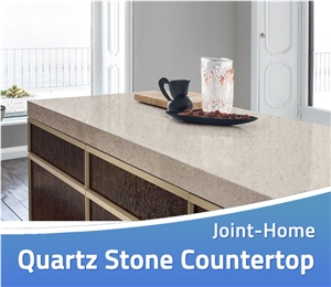 Chakra Beige Color Quartz Stone Kitchen Countertop
